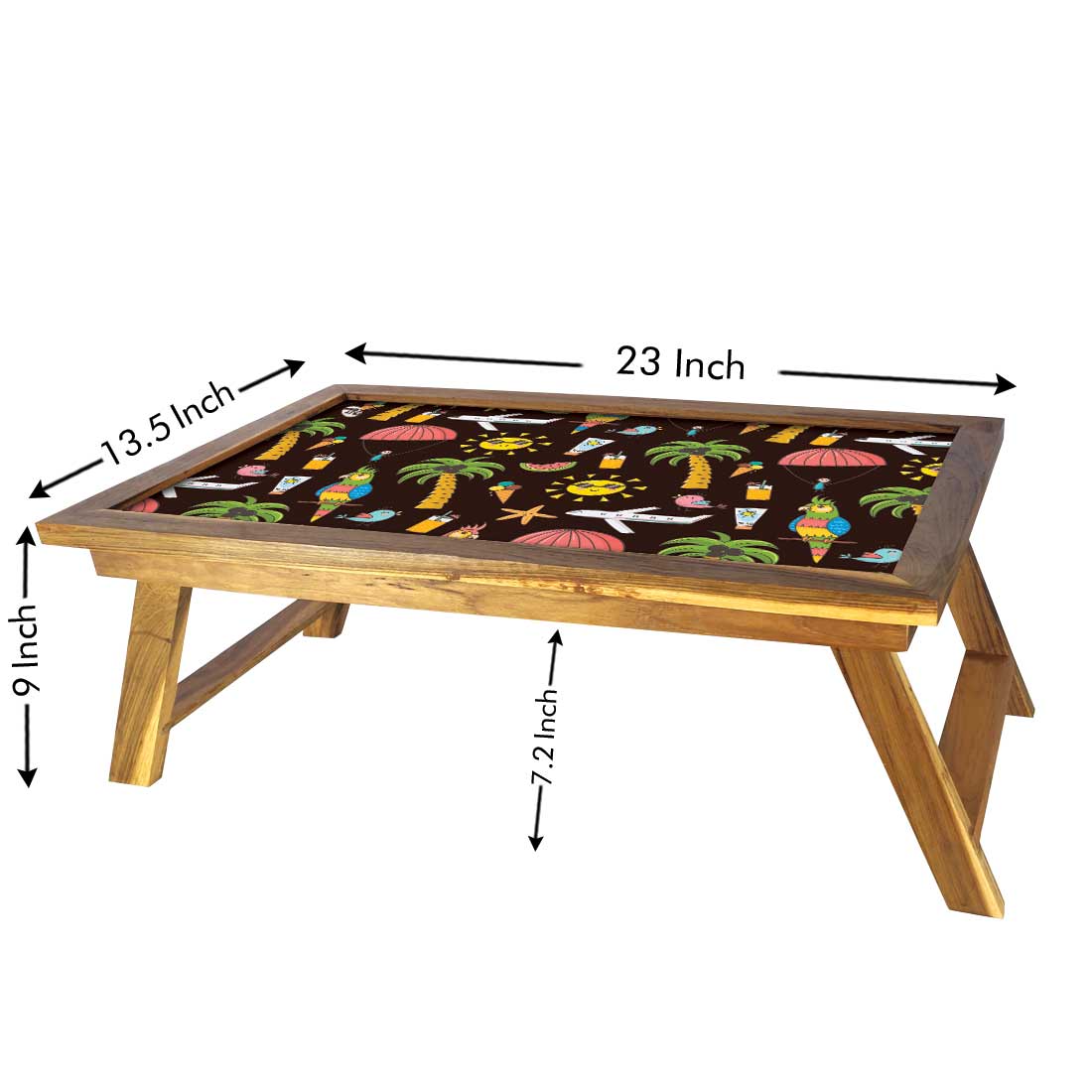 Kids Wooden Breakfast Tables Bed Study Table for Students - Summer Time Nutcase