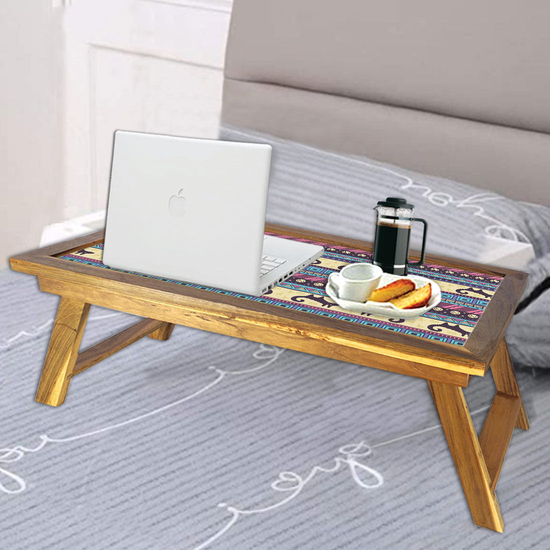 Folding Best Breakfast in Bed Tray for Study Laptop Desk - Vintage Design Nutcase