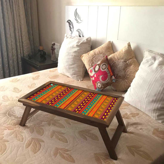 Wooden Foldable Bed Table for Eating Reading Study Desk - Ethnic Designer Nutcase