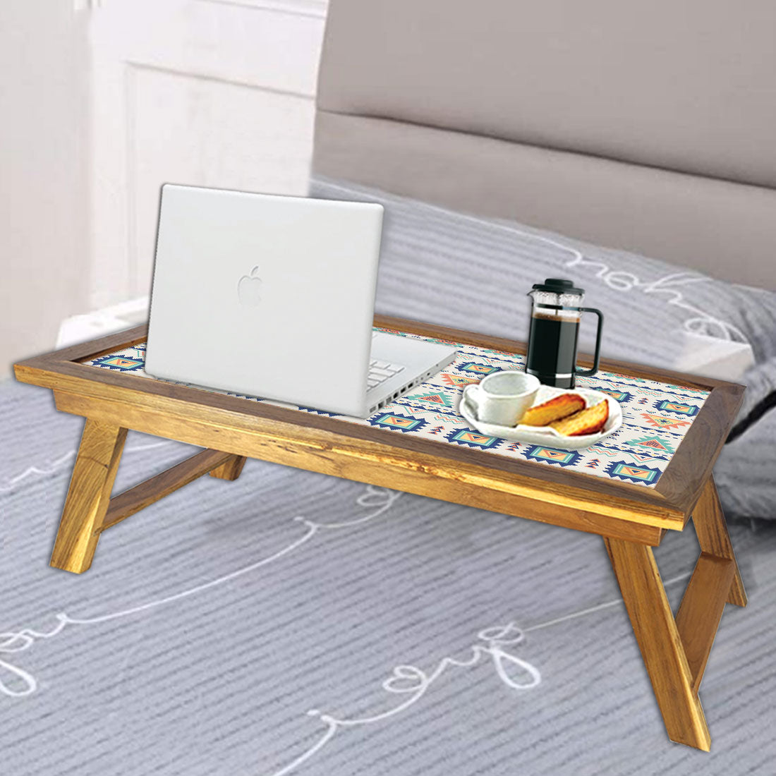 Cool Folding Lap Tray for Breakfast Study Reading Table - Geometric Nutcase