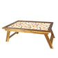 Designer Wooden Lap Tray for Eating Breakfast Table - Orange Leaf Nutcase