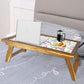 Wooden Folding Breakfast Table for Laptop Bed Tray Desk - Purple Flower Nutcase