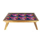 Designer Folding Lap Tray for Bed Breakfast Table - Pattern Purple Nutcase