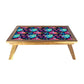 Wooden Folding Breakfast in Bed Serving Tray for Home - Colorful Pattern Nutcase