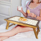 Foldable Bed Tray With Folding Legs for Breakfast Table - Flowers Nutcase