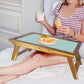 Modern Wooden Breakfast Tables Bed Study Table for Students - Pattern Lines Nutcase