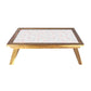 Folding Laptop Desk for Home Bed Breakfast Table Wooden - Colorful Circle Nutcase