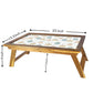 Nutcase Folding Laptop Table For Home Bed Lapdesk Breakfast Table Foldable Teak Wooden Study Desk - Pumpkin Nutcase