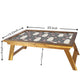 Nutcase Folding Laptop Table For Home Bed Lapdesk Breakfast Table Foldable Teak Wooden Study Desk - Bear and Flower Nutcase