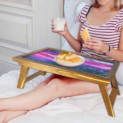 Folding Laptop Table for Home Breakfast in Bed Tray With Legs - Space Nutcase