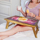 Small Folding Laptop Desk for Home Bed Breakfast Table - Space Pink Nutcase