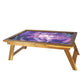 Wooden Eating Tray for Bed Breakfast Table Study Desk - Space Dark Purple Nutcase