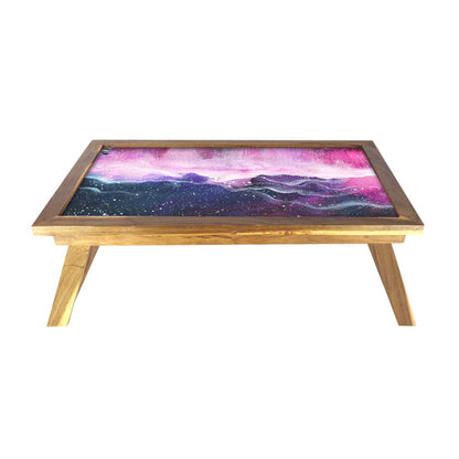 Wooden Laptop Bed Tray Desk for Home Breakfast Table - Space Colorful Nutcase