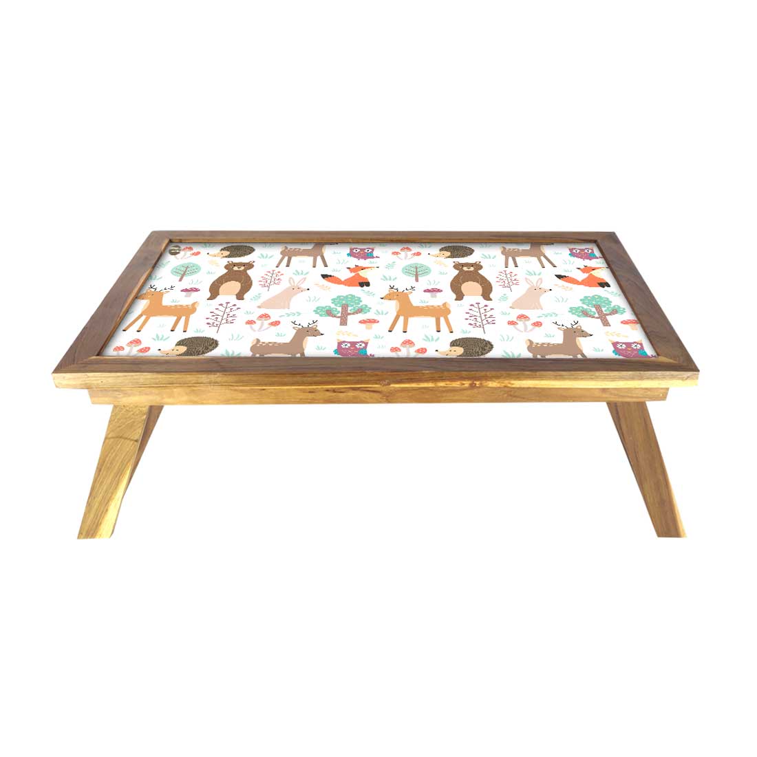 Wooden Designer Bed and Breakfast Table for Home - Cute Animal Nutcase
