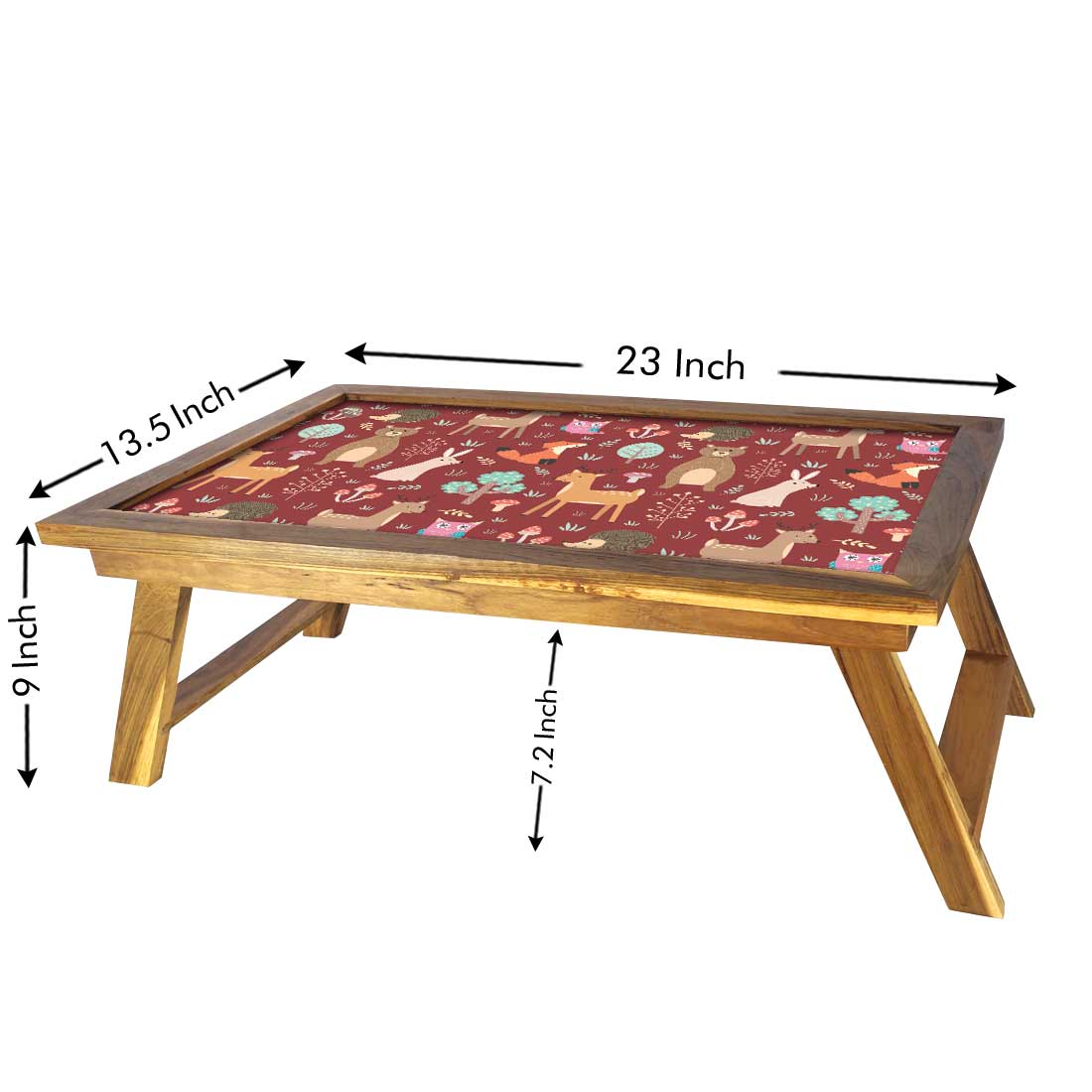 Folding Laptop Table for Home Bed Breakfast Tables Foldable  - Beautiful Animal Nutcase