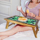 Folding Green Leaves Bed Table for Breakfast Nutcase