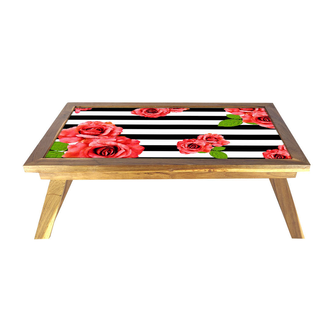 Nutcase Folding Floral Stripes Bed Table for Breakfast Nutcase