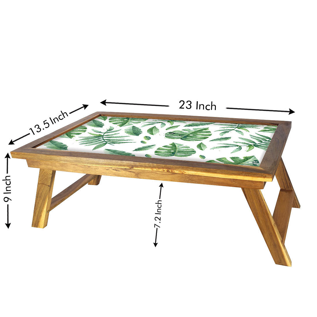 Folding Laptop Bed Breakfast Table Tray - Leaves Nutcase