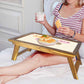 Folding Kids Breakfast Bed Table - Cute Macrons Nutcase