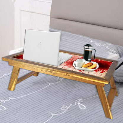 Folding Laptop Bed Table For Breakfast Tables - Blood Spatter Nutcase