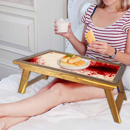 Folding Laptop Bed Table For Breakfast Tables - Blood Spatter Nutcase