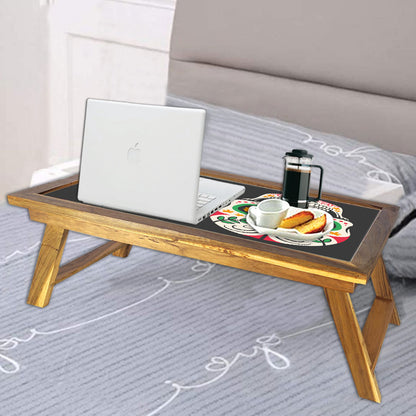 Folding Calavera Printed Bed Breakfast Table Nutcase