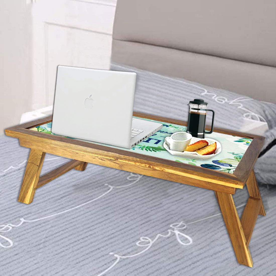 Wooden Folding Breakfast in Bed Stand for Home - Life Nutcase