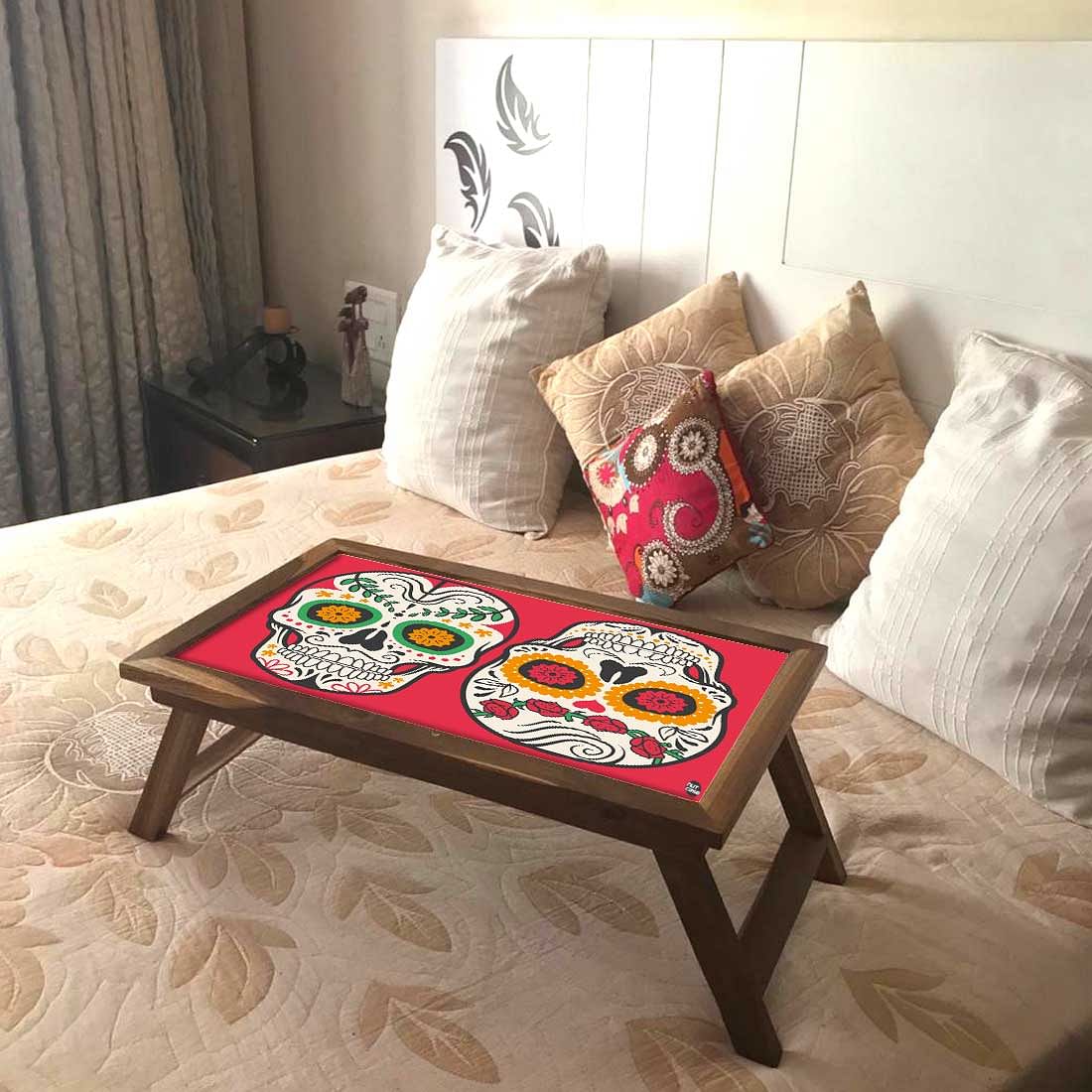 Nutcase Folding Breakfast Wooden Bed Tray Table For Home Nutcase