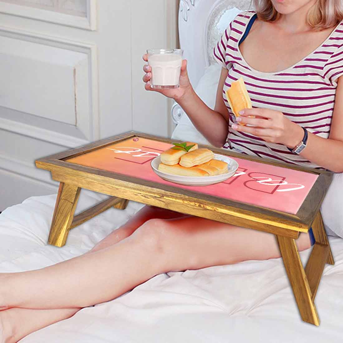 Folding Breakfast Tray Table Lapdesk For Home Nutcase