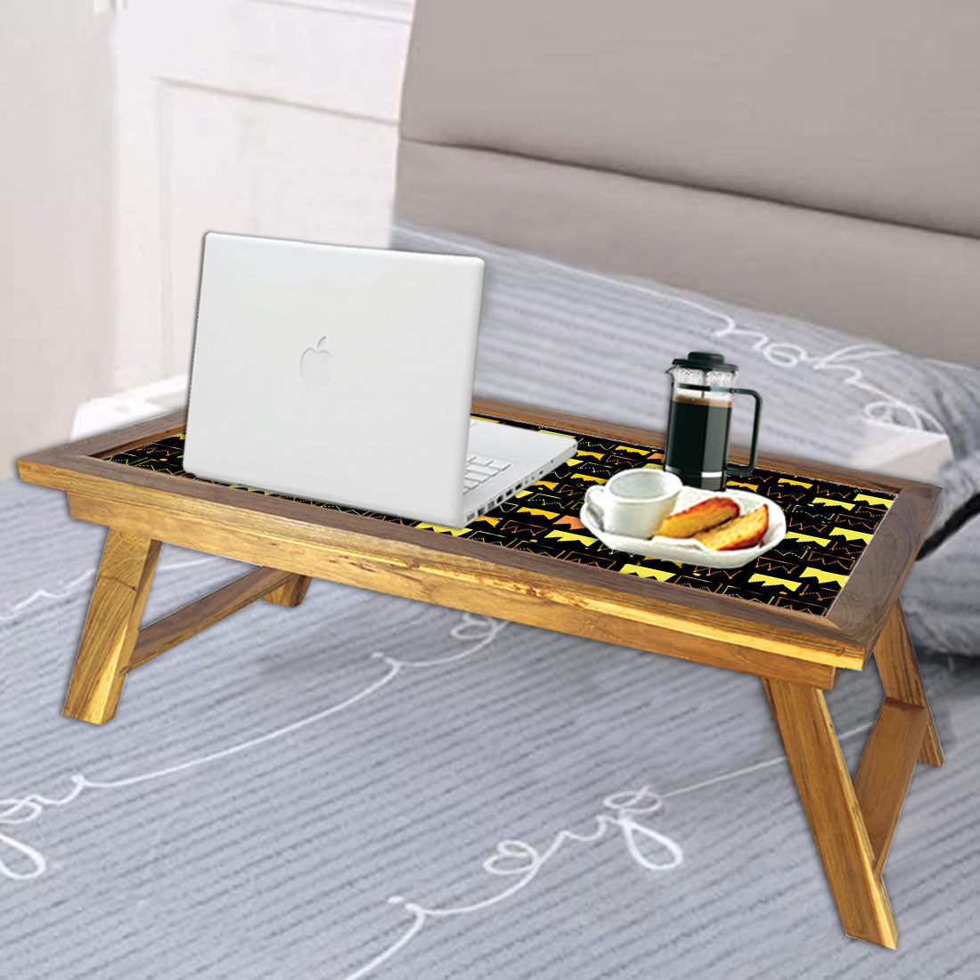 Folding Breakfast Bed Table Lapdesk For Home Nutcase