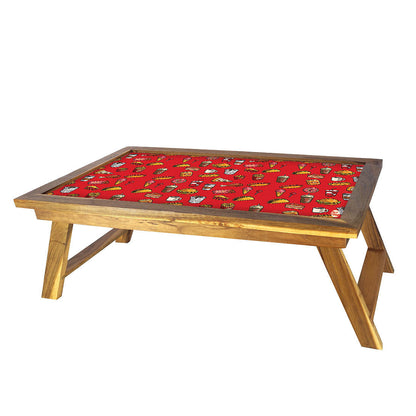 Folding Breakfast Wooden Bed Tray Table For Home Nutcase