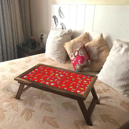 Folding Breakfast Wooden Bed Tray Table For Home Nutcase