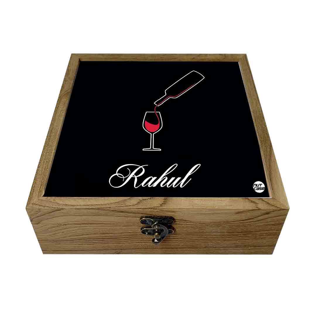 Personalized Wedding Gift Box with Funnel and Personalised Pine Wood Box | Bar Accessories Cocktail Set - Aged to Perfection Nutcase