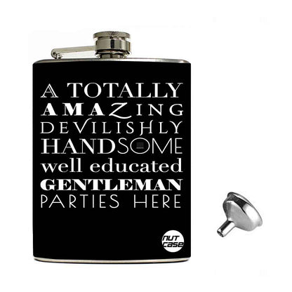 Hip Flask Gift Box -Hip Flasks For Men- Gentleman Suit Up Nutcase