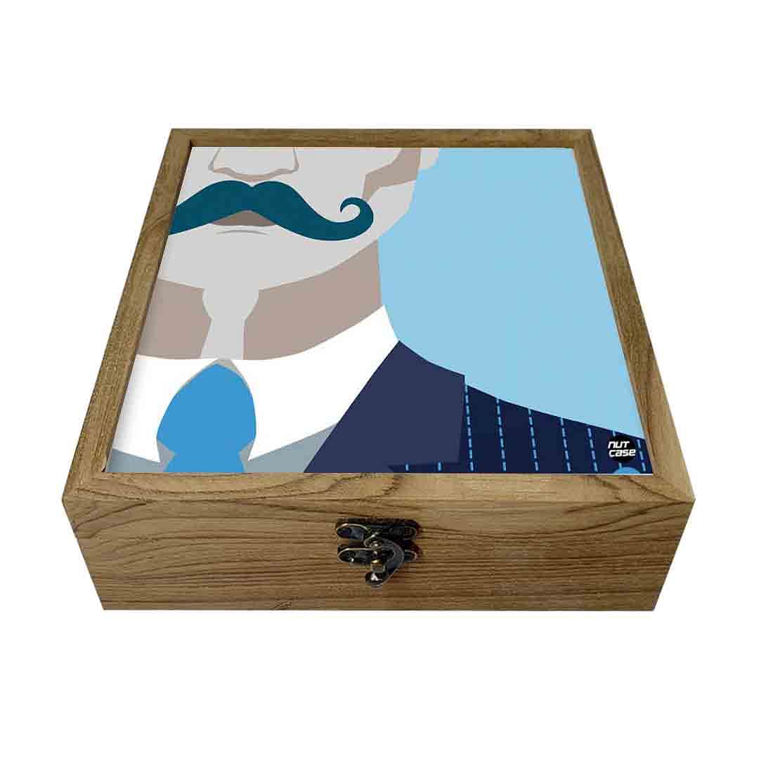 Hip Flask Gift Box -Hip Flasks For Men- Gentlemans Moustache Nutcase