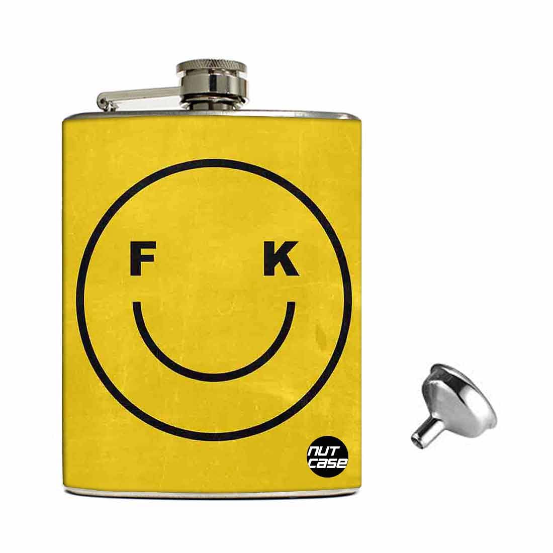 Hip Flask Gift Box -Smily Face Nutcase