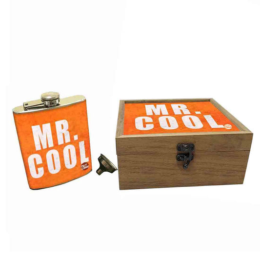 Hip Flask Gift Box -Hip Flasks For Men- Mr. Cool Nutcase