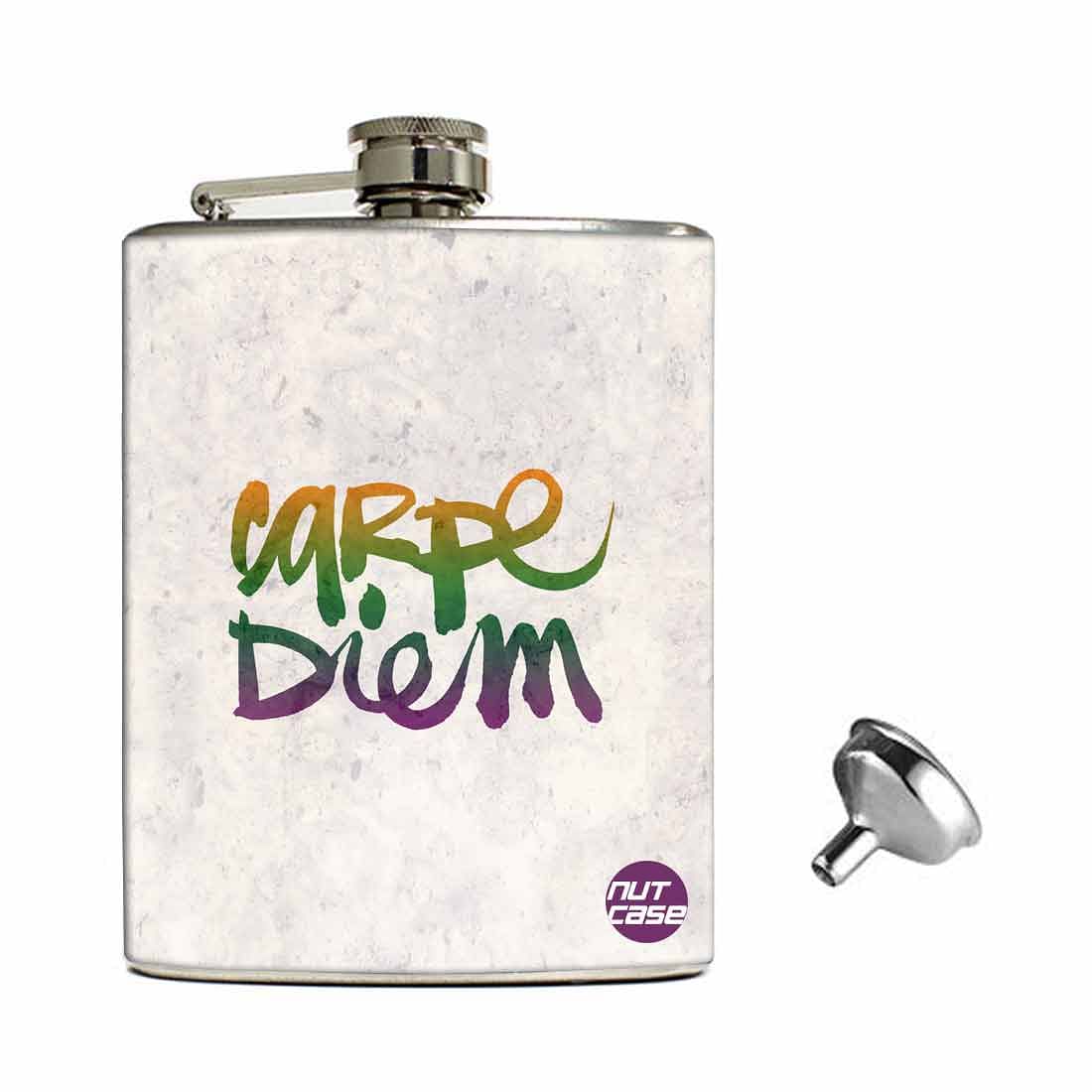 Hip Flask Gift Box -Carpe Diem Nutcase