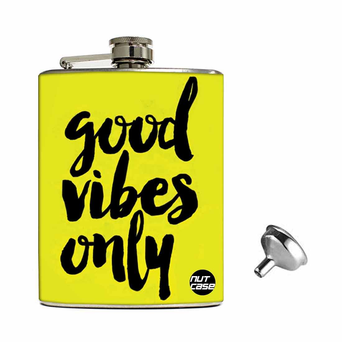 Hip Flask Gift Box -Good Vibes Only Nutcase