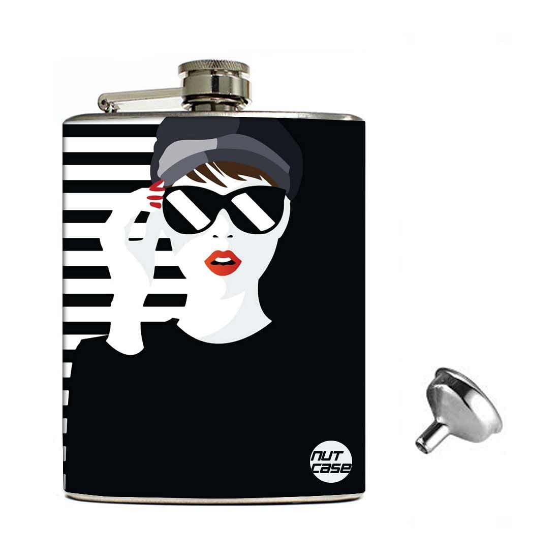 Hip Flask Gift Box -Hip Flask For Women - Cool Girl Nutcase