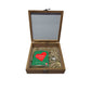 Hip Flask Gift Box -All You Need is Love Green Nutcase