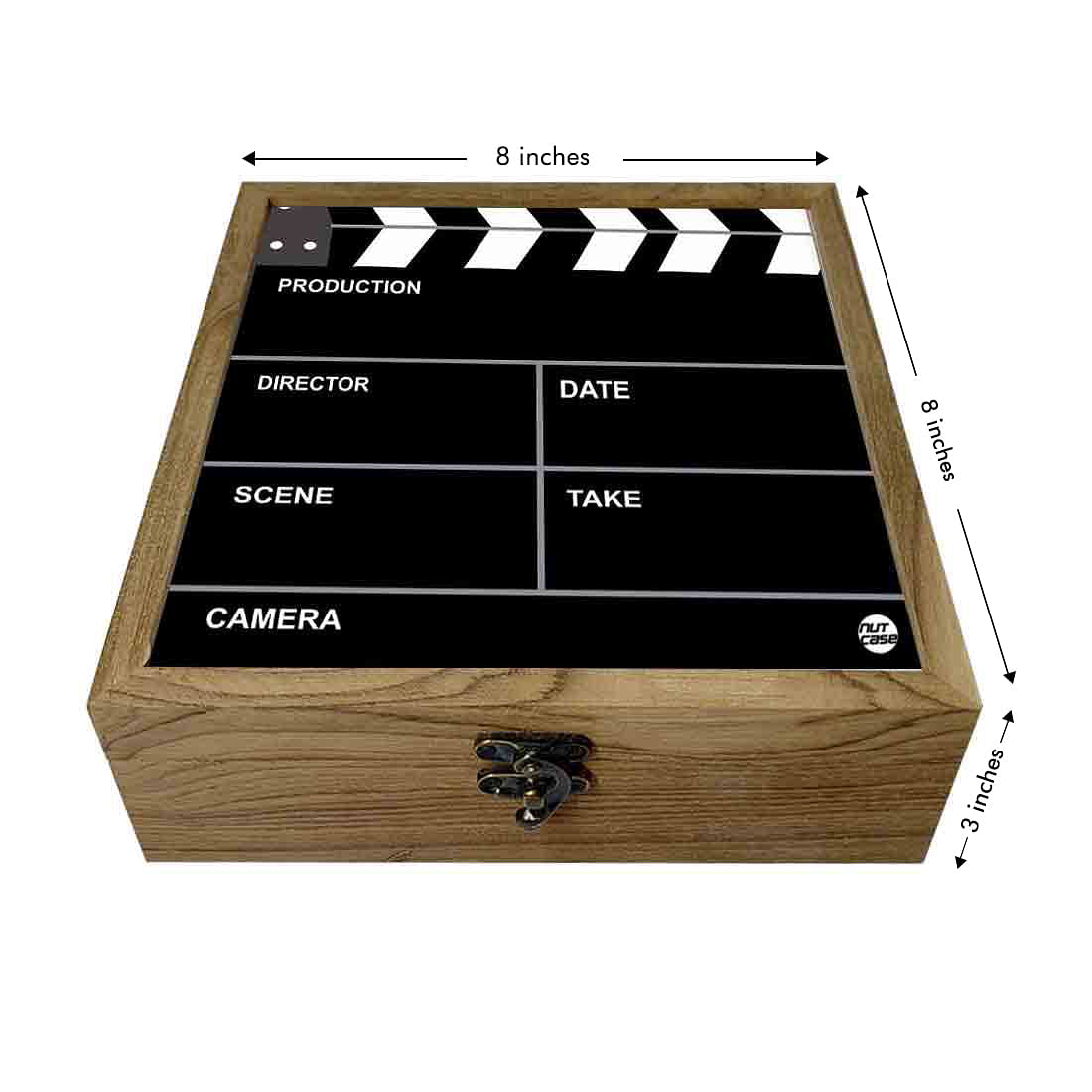 Funny Hipflask Gift Box -Flimy Movie Clapboard Design Nutcase
