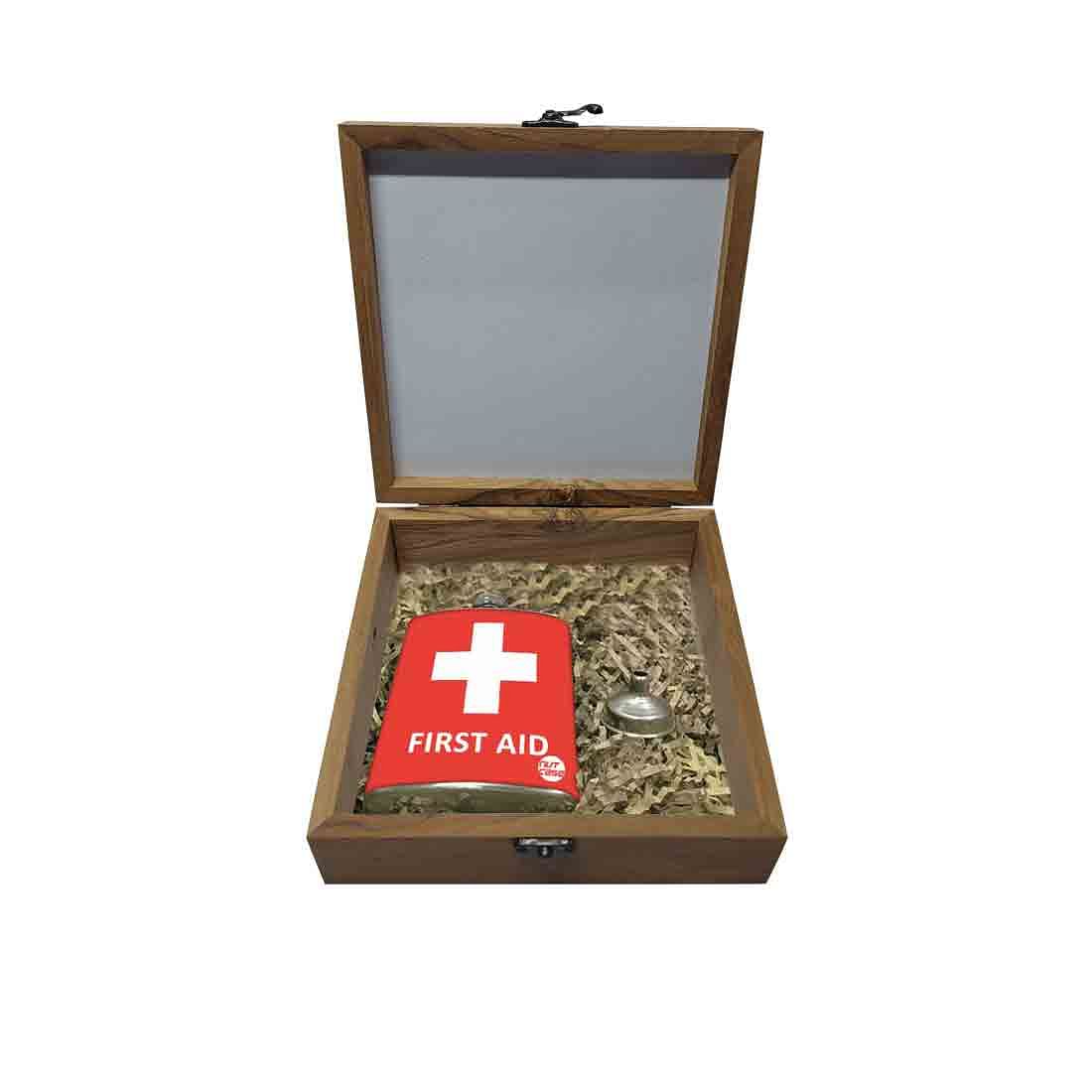 Funny Hipflask Gift Box -First Aid Kit Nutcase