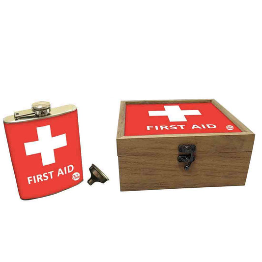 Funny Hipflask Gift Box -First Aid Kit Nutcase