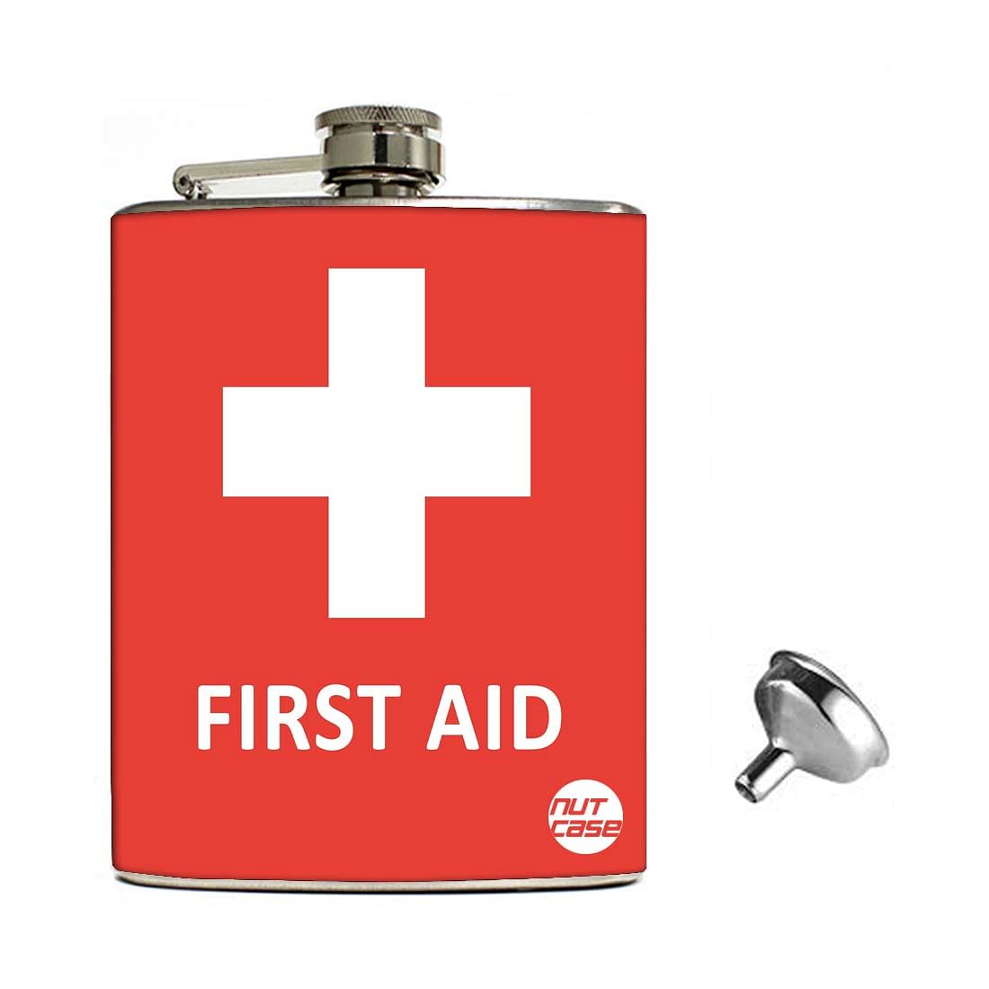 Funny Hipflask Gift Box -First Aid Kit Nutcase