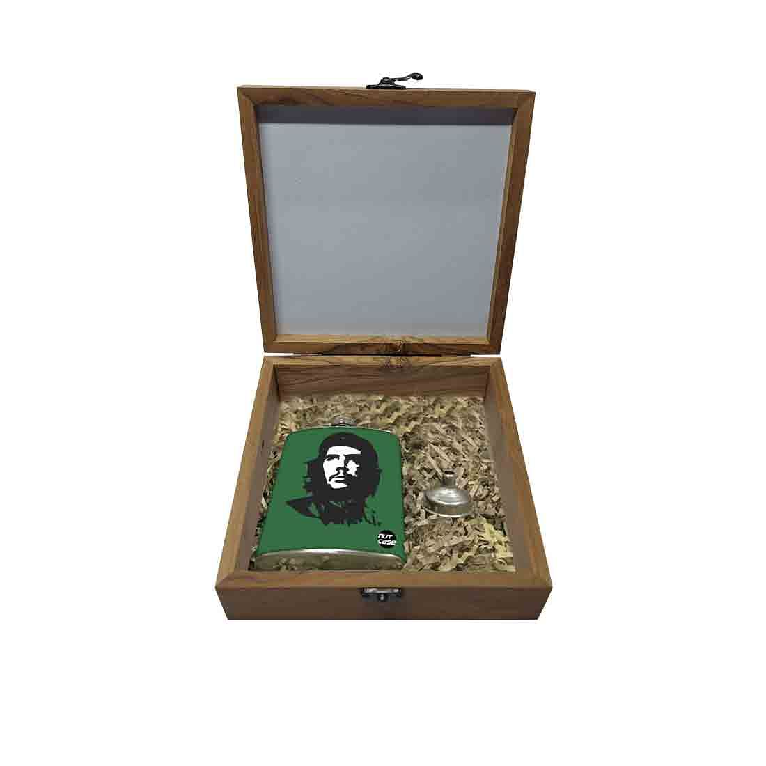 Hip Flask Gift Box -Face Art Nutcase