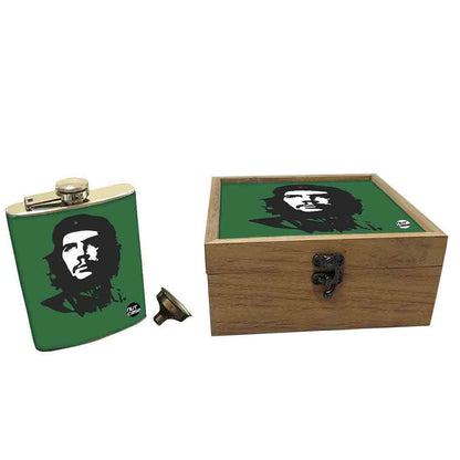 Hip Flask Gift Box -Face Art Nutcase