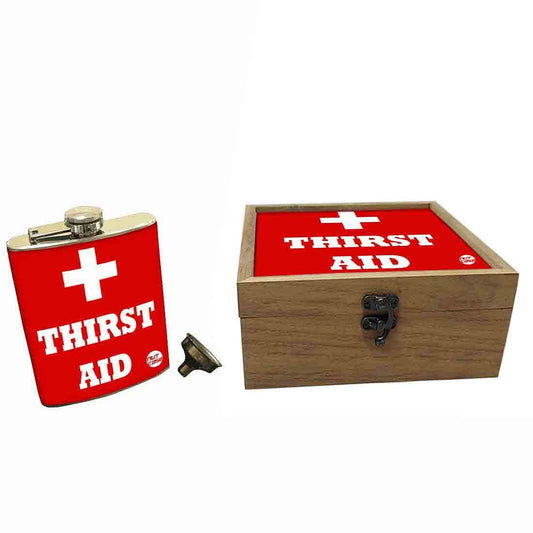 Hip Flask Gift Box -Thirst Aid Nutcase