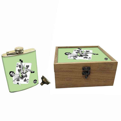 Hip Flask Gift Box -Vintage Nutcase