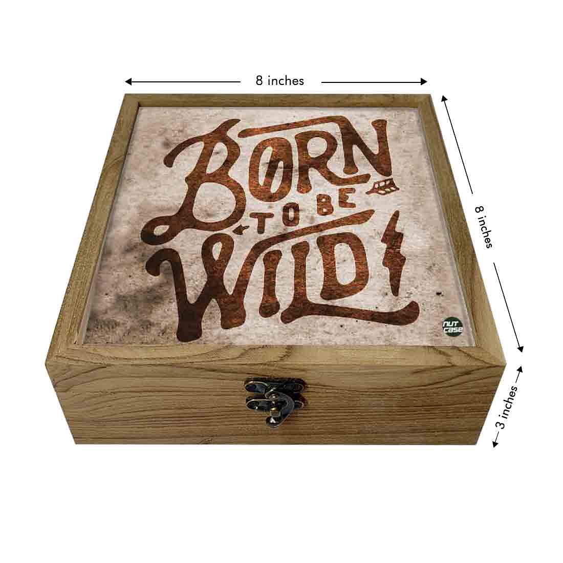 Hip Flask Gift Box -Hip Flasks For Men-Born To be Wild Nutcase